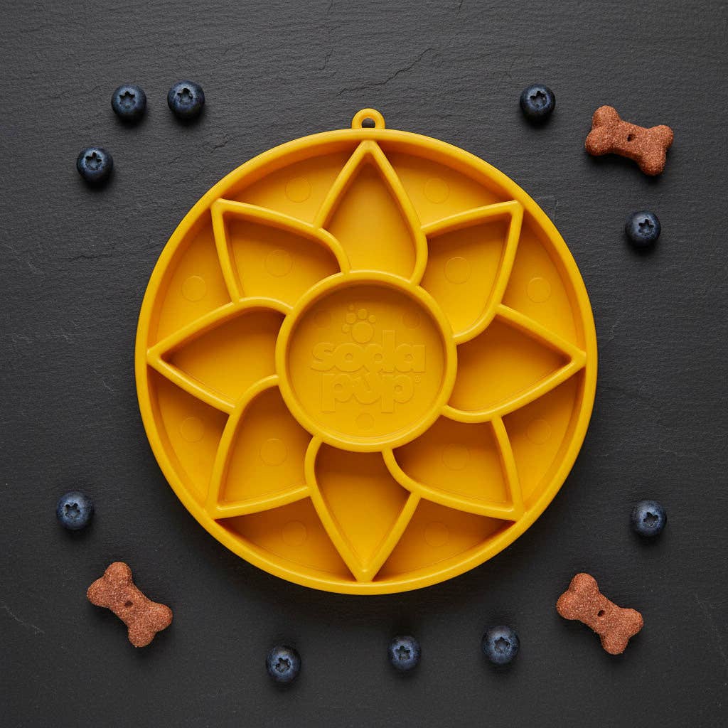 Sunflower Softie â gamelle tournesol jaune · SodaPup â PrĂ©commande NoĂ«l