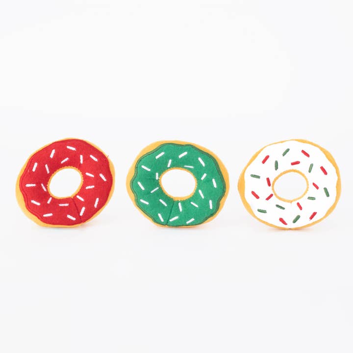 Miniz - Holiday Donutz (3-pack) · ZippyPaws â PrĂ©commande NoĂ«l