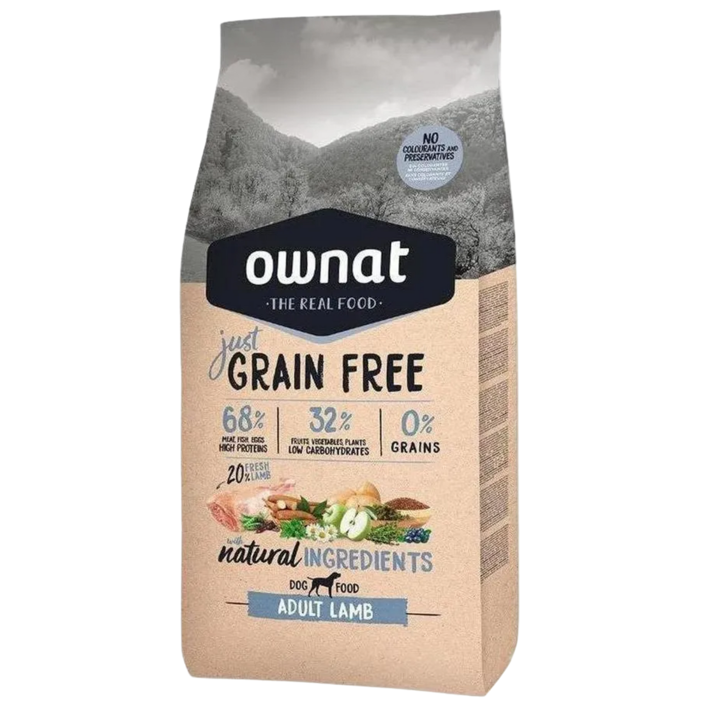 Ownat just grain free agneau 14KG