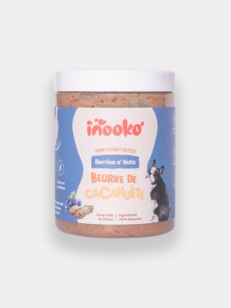 Beurre de cacahuète pour chien – Myrtille & Fraise