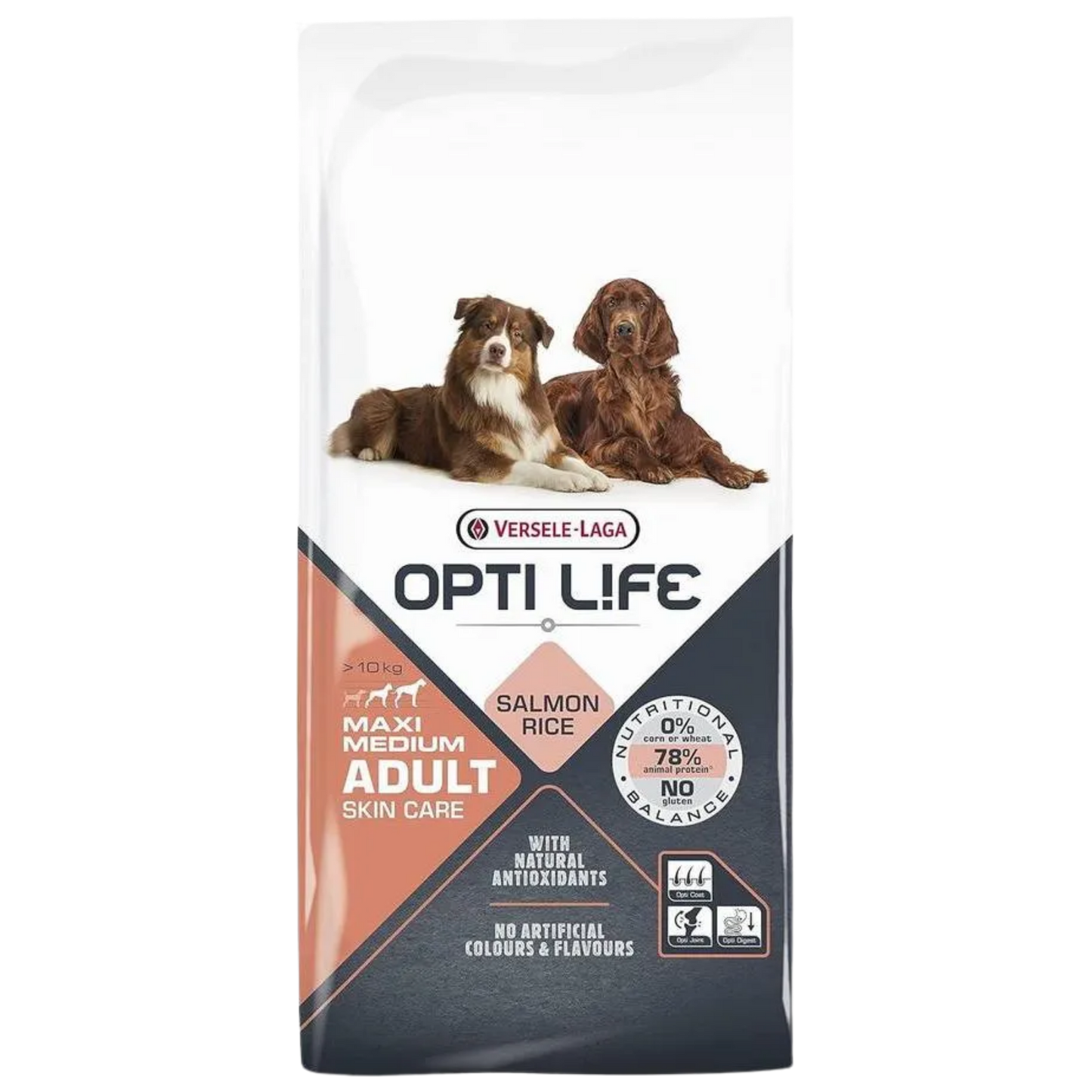 OptiLife saumon peau et poil medium/maxi 12KG