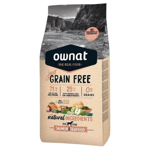 Ownat just grain free saumon et crustacés 12KG