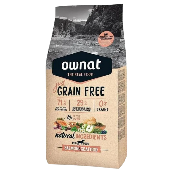 Ownat just grain free saumon et crustacĂ©s 12KG