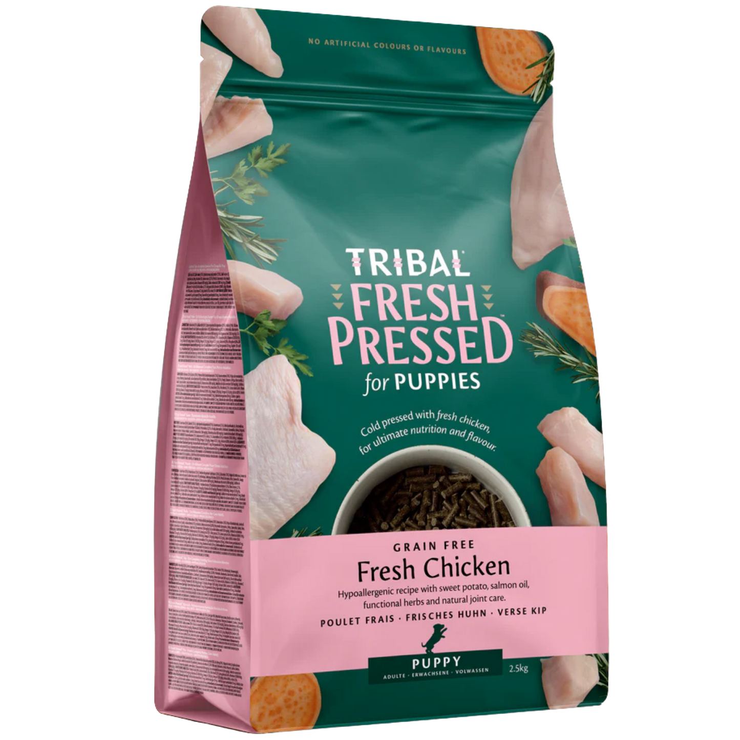 Tribal fresh pressed poulet chiot 12KG