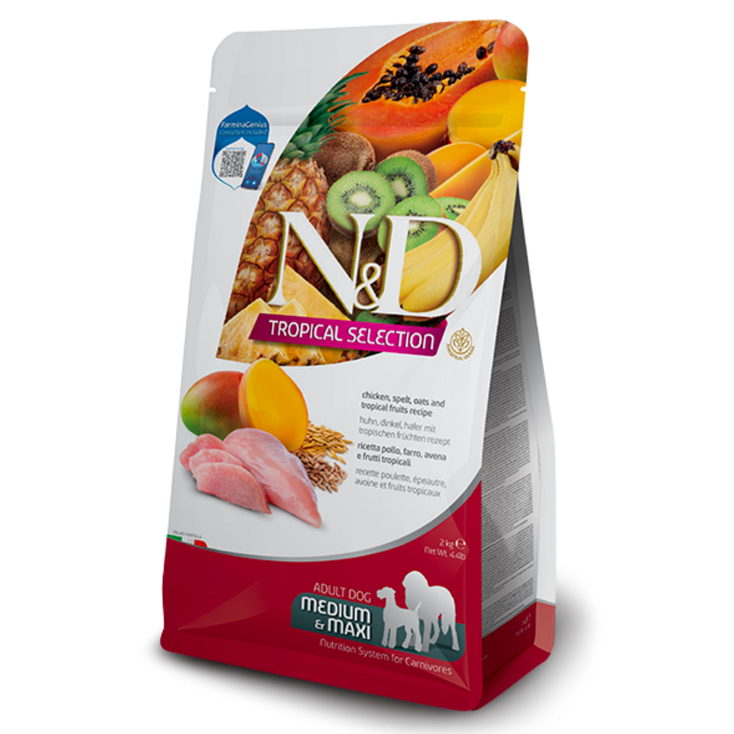 Farmina N&D Tropical poulet medium/maxi 10KG