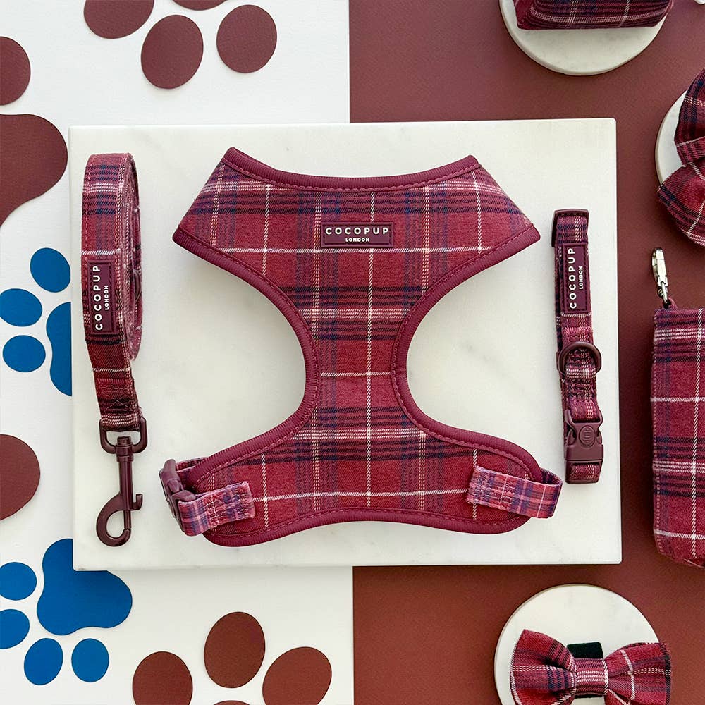 Harnais Mulberry Plaid · Cocopup London — Précommande Noël