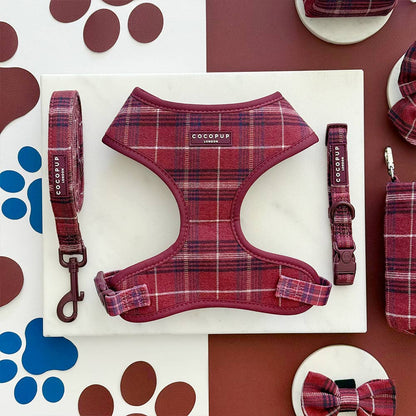 Harnais Mulberry Plaid · Cocopup London — Précommande Noël