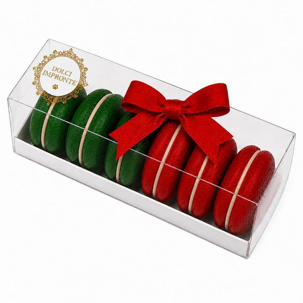 Macarons de Noël — boîte de 6, 170 g · Dolci Impronte — Précommande Noël