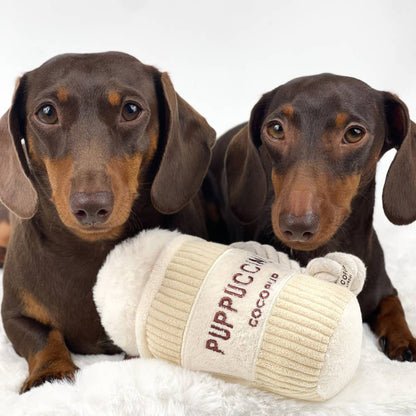 Puppuccino — peluche à friandises · Cocopup London — Précommande Noël