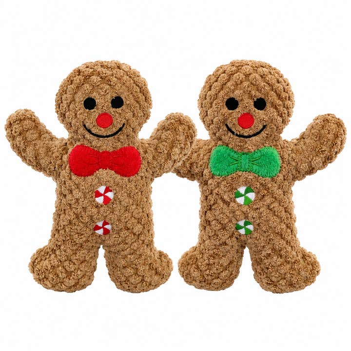 Duo de bonshommes pain d’épices — peluches · Petlou — Précommande Noël