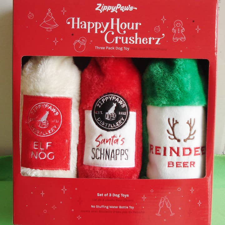 Happy Hour Crusherz - Holiday (3-pack) · ZippyPaws — Précommande Noël