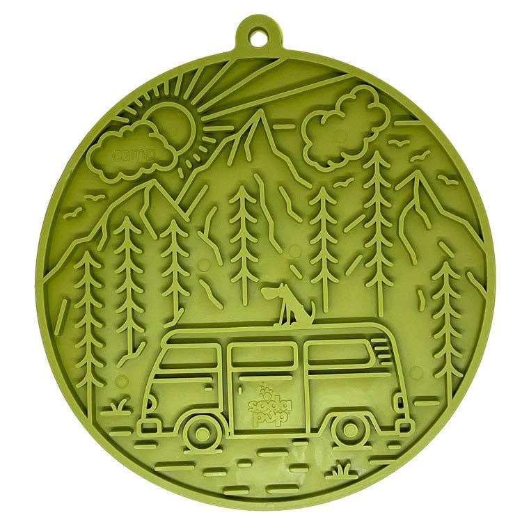 Camp eMat — tapis à lécher orange · SodaPup — Précommande Noël