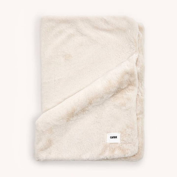 Toia — couverture effet fourrure beige — L · CAFIDE — Précommande Noël