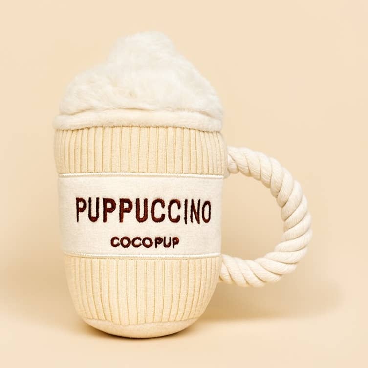 Puppuccino — peluche à friandises · Cocopup London — Précommande Noël