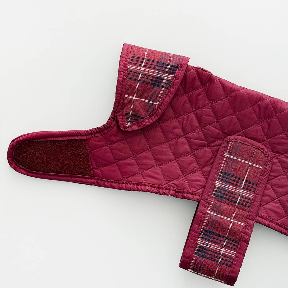 Manteau matelassé Mulberry Plaid · Cocopup London — Précommande Noël