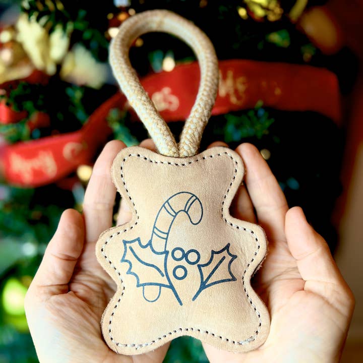 Ours de Noël — jouet en cuir · Funny Zoo — Précommande Noël