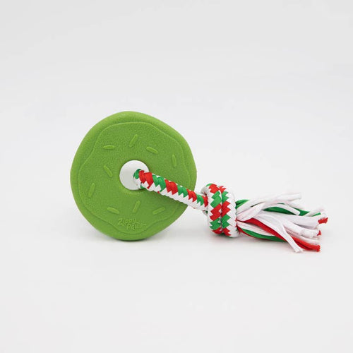 Holiday ZippyTuff Teetherz - Donut Green · ZippyPaws — Précommande Noël