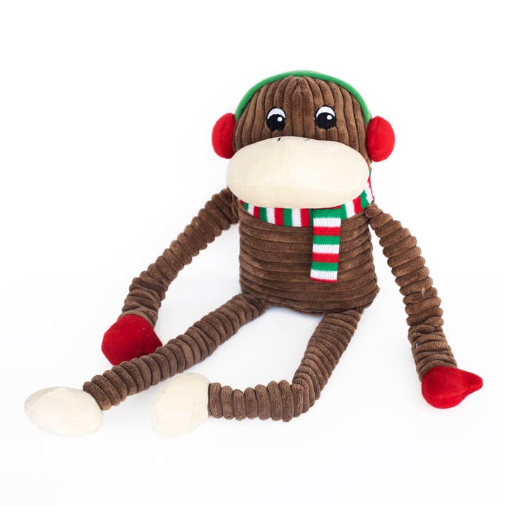 Holiday Crinkle Monkey - Extra Large · ZippyPaws — Précommande Noël