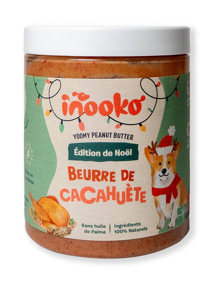 Beurre de cacahuète de Noël — dinde et cranberries · INOOKO — Précommande Noël