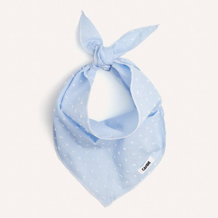 Crème — bandana plumetis bleu — S · CAFIDE — Précommande Noël
