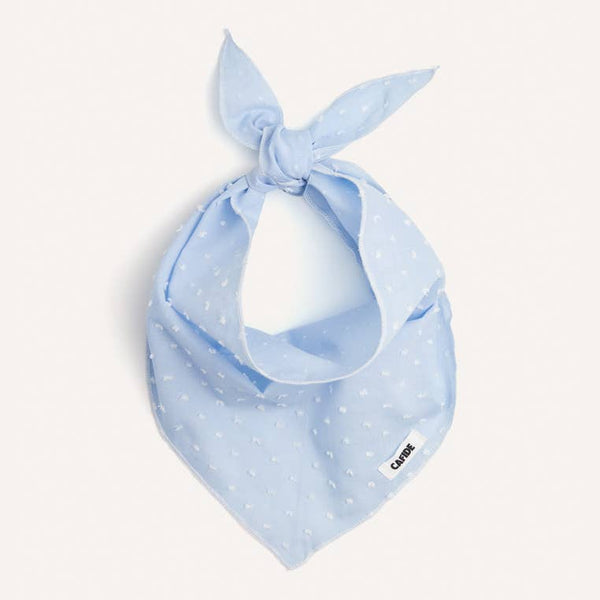 Crème — bandana plumetis bleu — S · CAFIDE — Précommande Noël