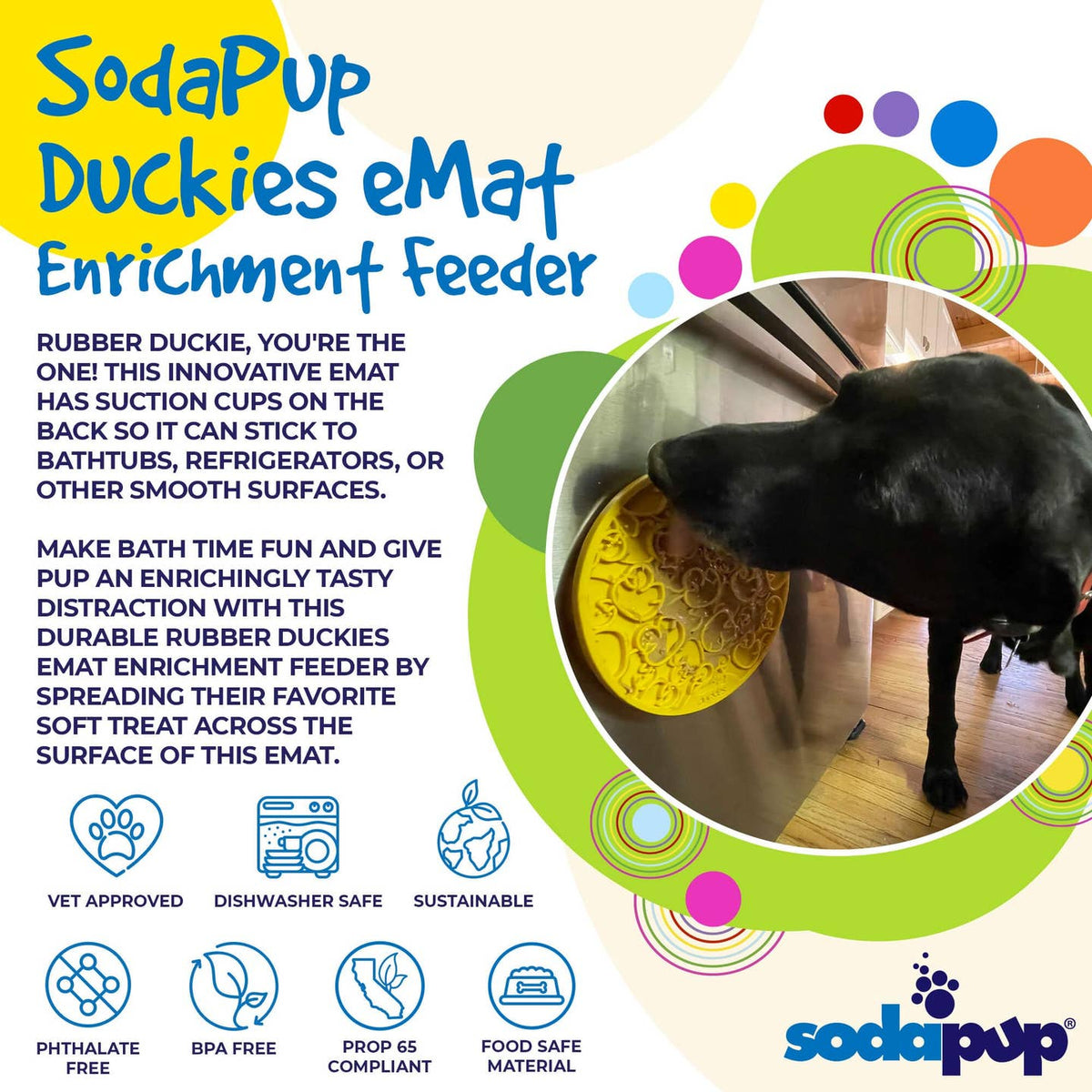 Rubber Duckies eMat — tapis à lécher · SodaPup — Précommande Noël