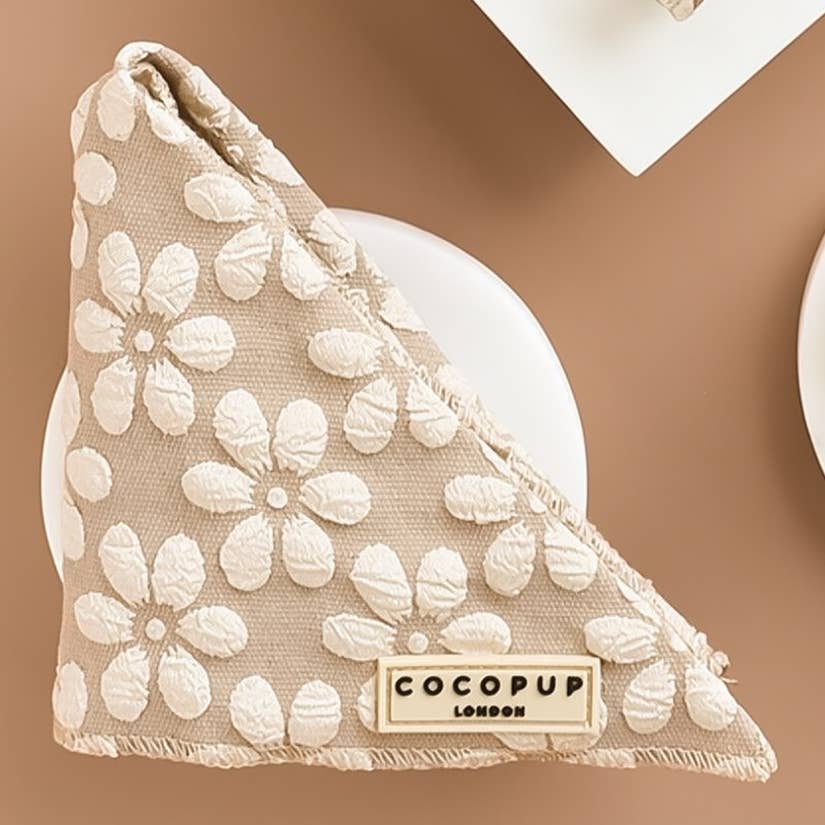 Bandana Mocha Flower · Cocopup London — Précommande Noël