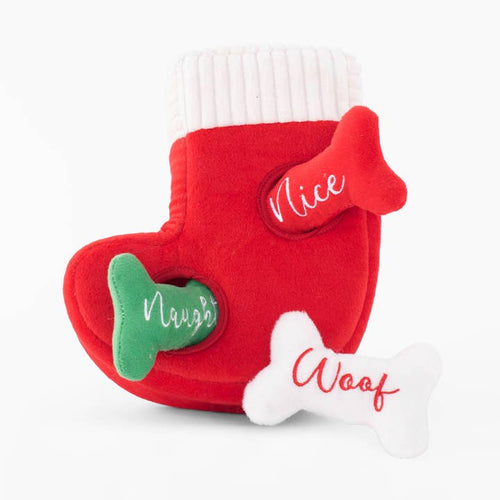 Holiday Zippy Burrow - Naughty or Nice Stocking · ZippyPaws — Précommande Noël