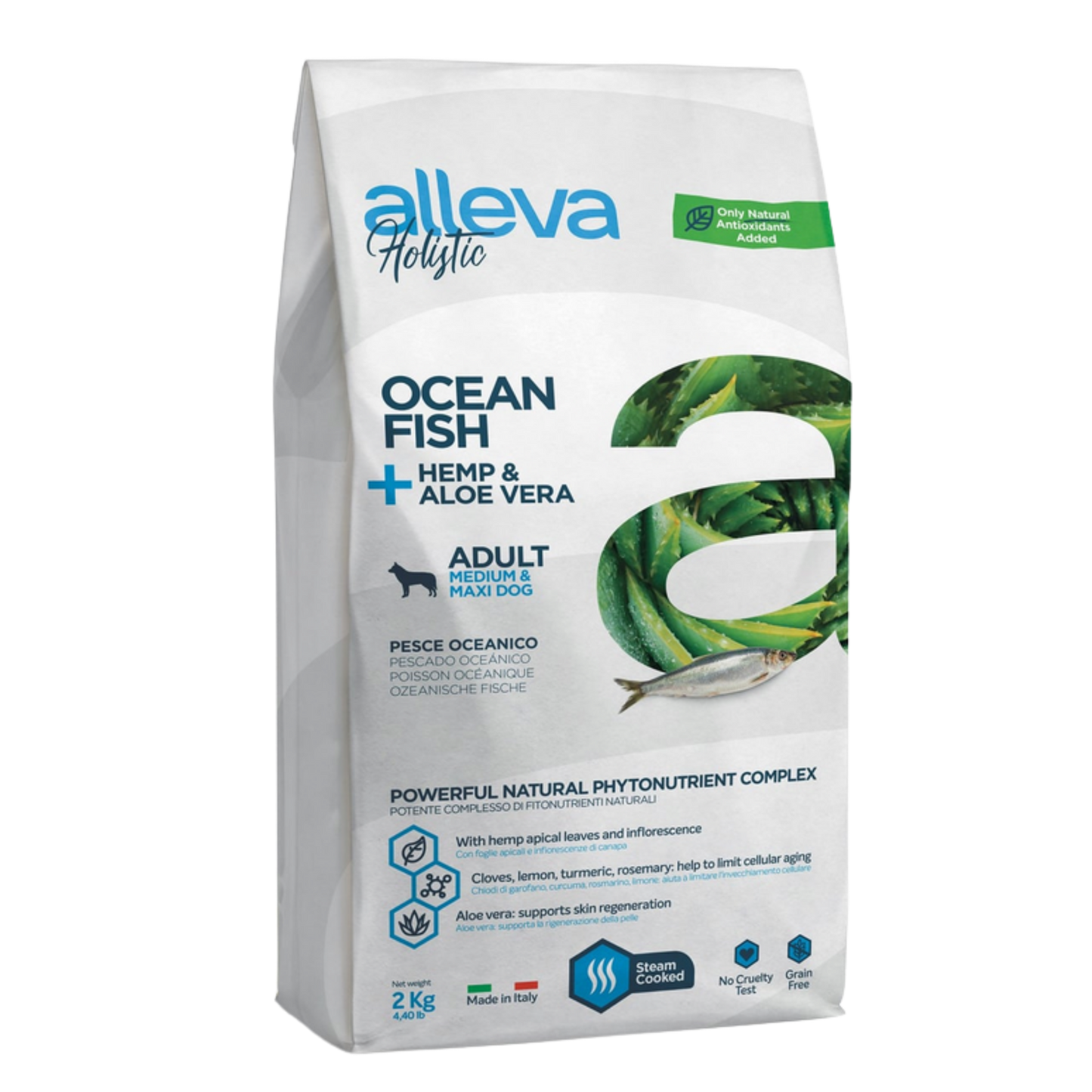 Alleva Holistic Poisson chanvre Medium/Maxi 12KG