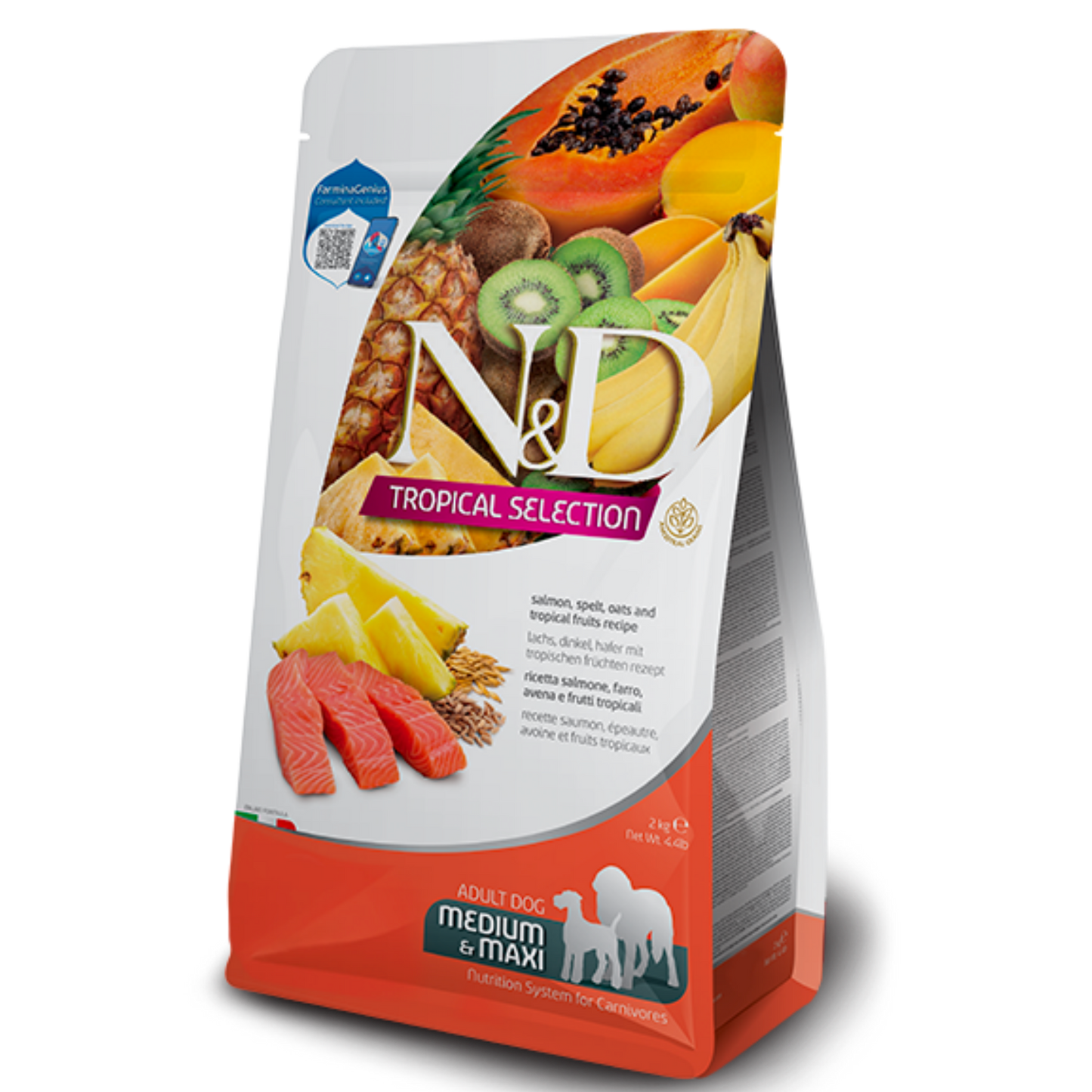 Farmina N&D Tropical saumon adulte medium/maxi 10KG