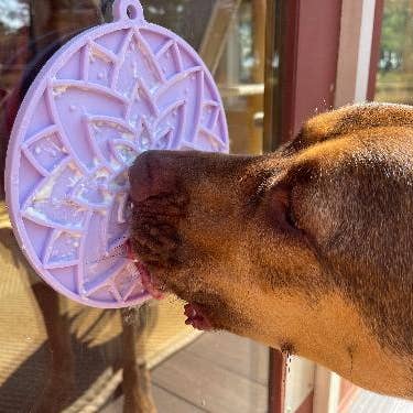 Lotus eMat — tapis à lécher violet clair · SodaPup — Précommande Noël