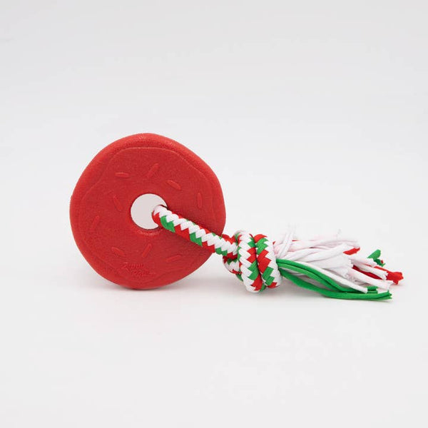Holiday ZippyTuff Teetherz - Donut Red · ZippyPaws — Précommande Noël