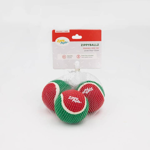 Holiday ZippyBallz (3-pack) Christmas Dog Toy · ZippyPaws — Précommande Noël