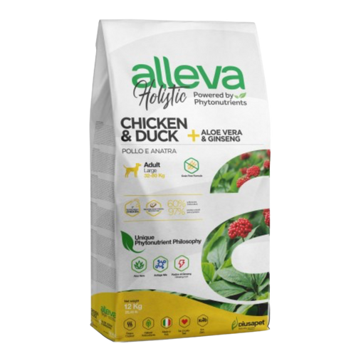 Alleva holistic poulet canard 12KG Maxi