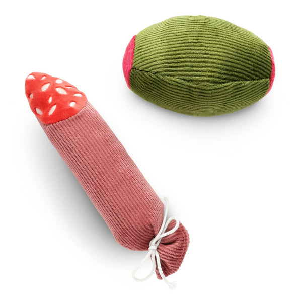 Olive et Salami — duo de jouets · Lambwolf Collective — Précommande Noël