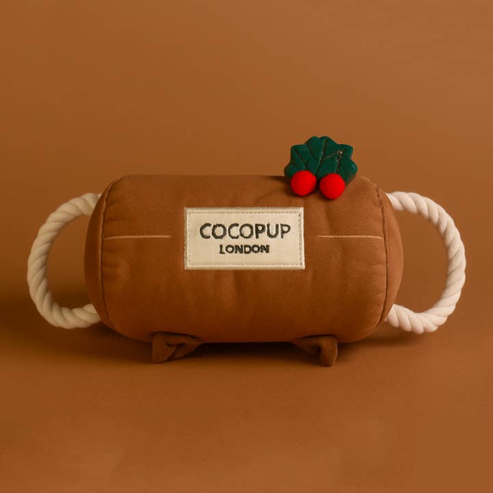 Bûche de Noël — jouet à friandises · Cocopup London — Précommande Noël