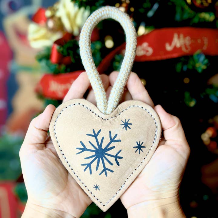 Cœur de Noël — jouet en cuir · Funny Zoo — Précommande Noël
