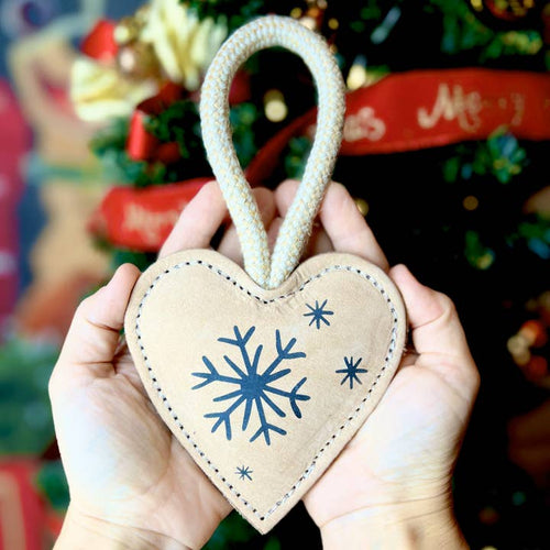 Cœur de Noël — jouet en cuir · Funny Zoo — Précommande Noël