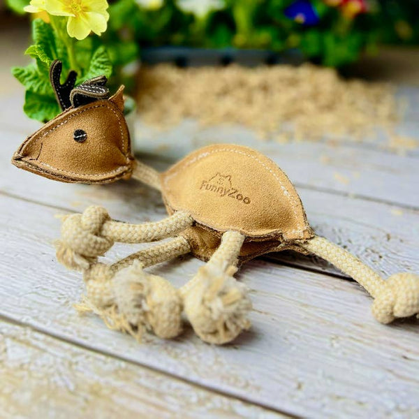 Renne — jouet en daim 30 cm · Funny Zoo — Précommande Noël