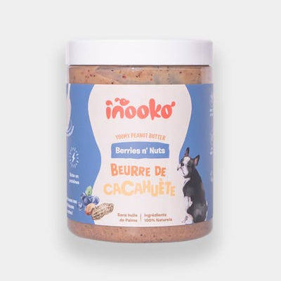 Beurre de cacahuète pour chien – Myrtille & Fraise