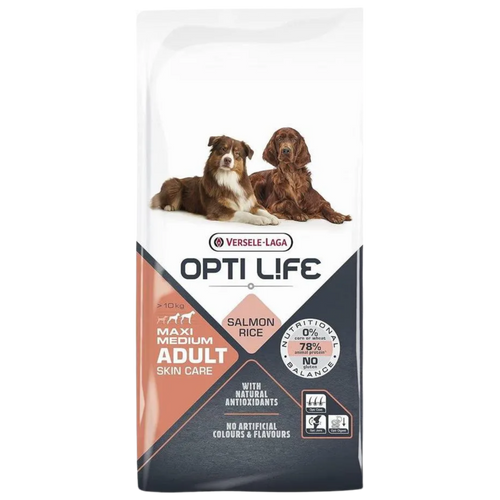 OptiLife saumon peau et poil medium/maxi 12KG