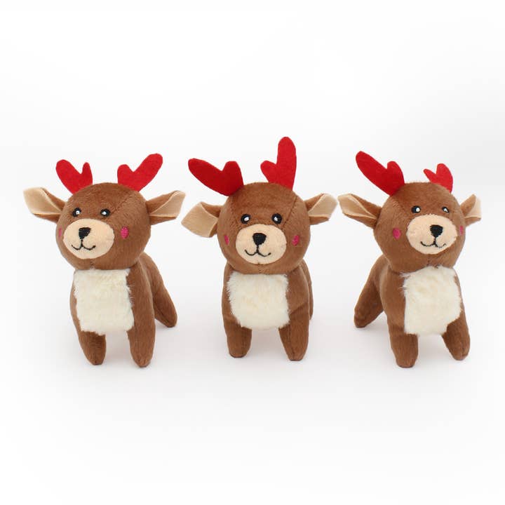 Holiday Miniz 3-Pack Reindeer · ZippyPaws — Précommande Noël