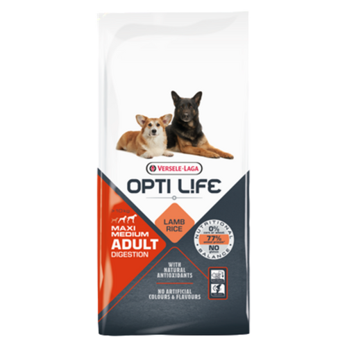Opti Life digestion medium/maxi Saumon Agneau 12.5KG