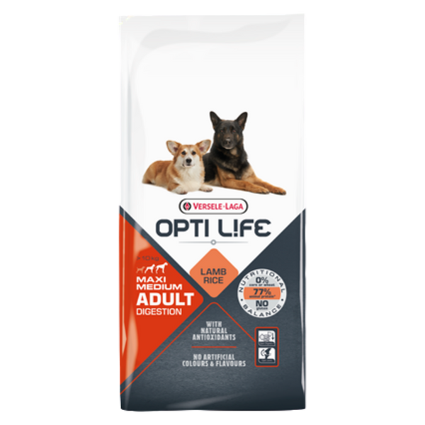 Opti Life digestion medium/maxi Saumon Agneau 12.5KG