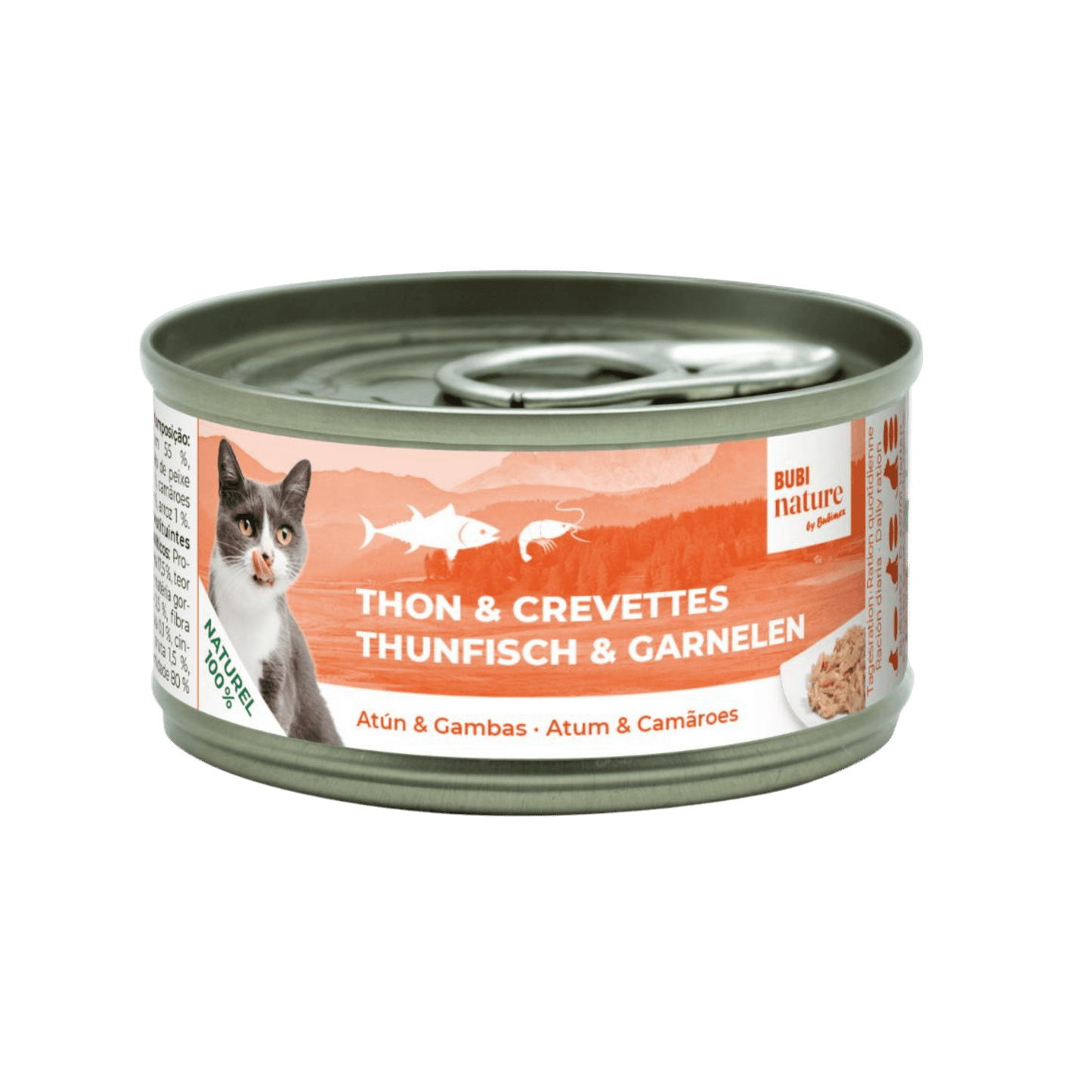 Bubi nature thon crevettes -70G