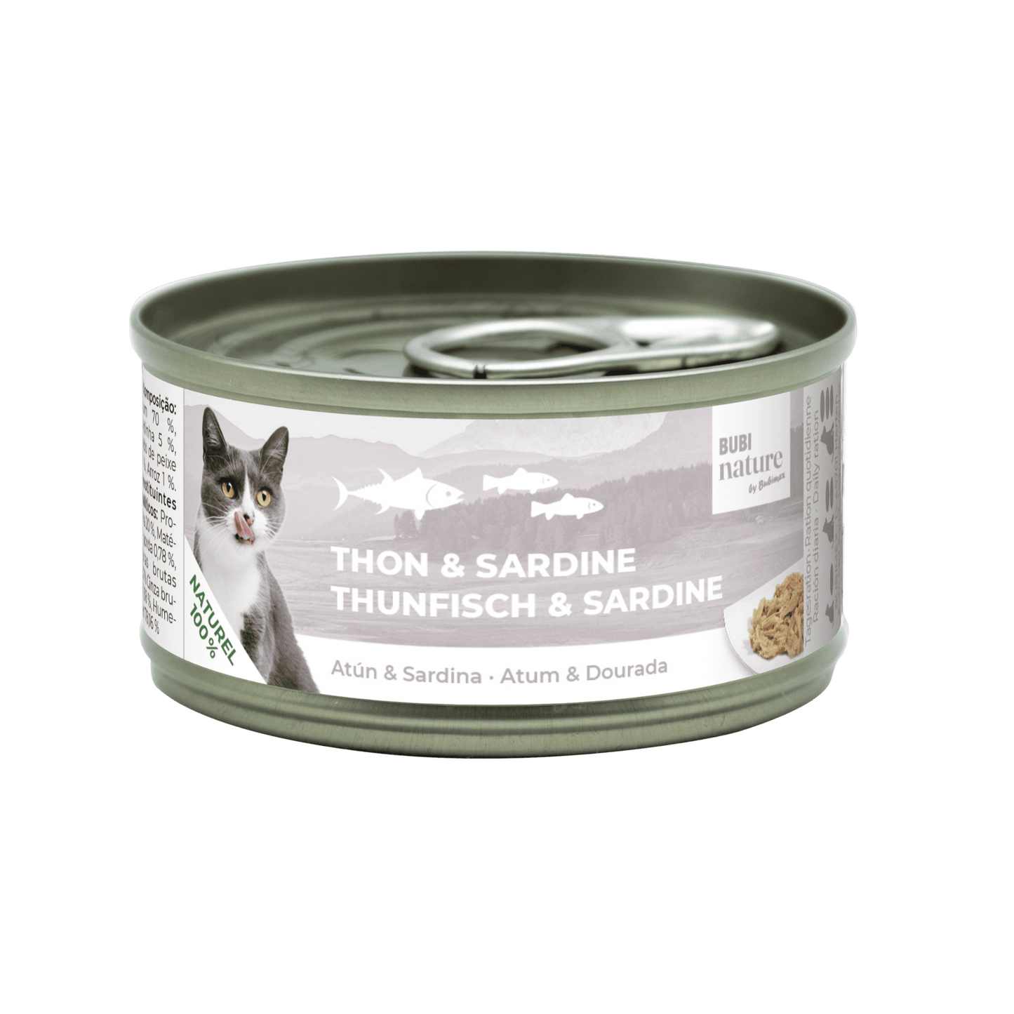 Bubi nature thon sardine -70G